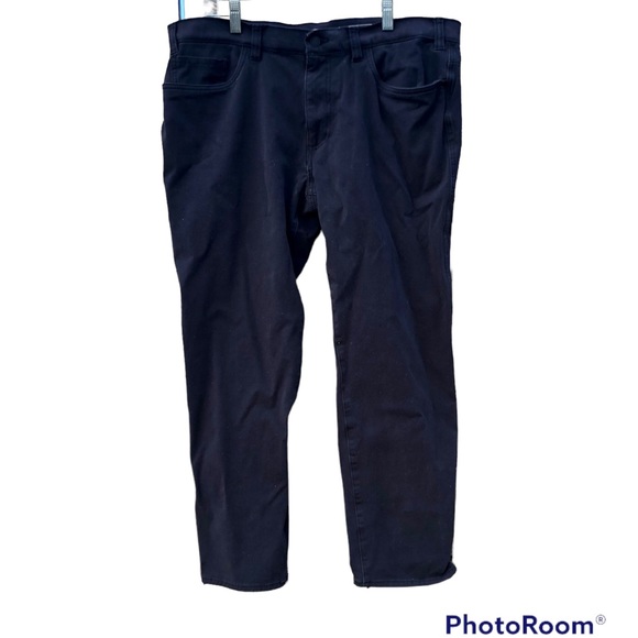 Haggar Slim Straight Black Pants - Mens 38 x 30 Stretch - Picture 1 of 9